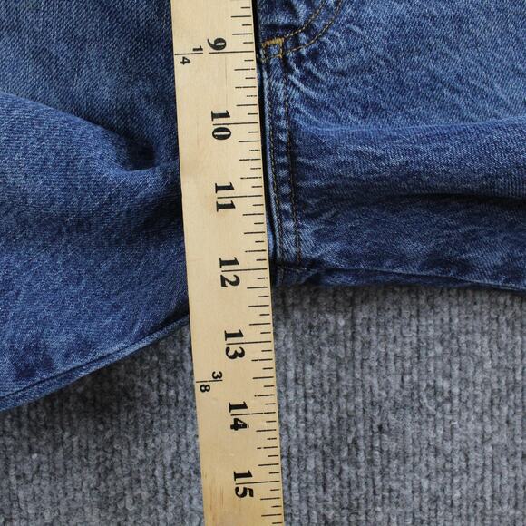 Agolde Jeans Womens 28 Pinch High Rise Straight Leg Raw Hem Denim Blue Casual - Picture 11 of 15